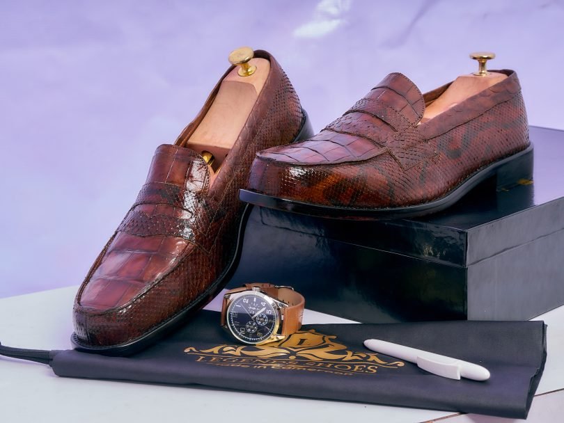 Legends Nile Crocodile Dwarf Python Combo Men's Classic Loafer