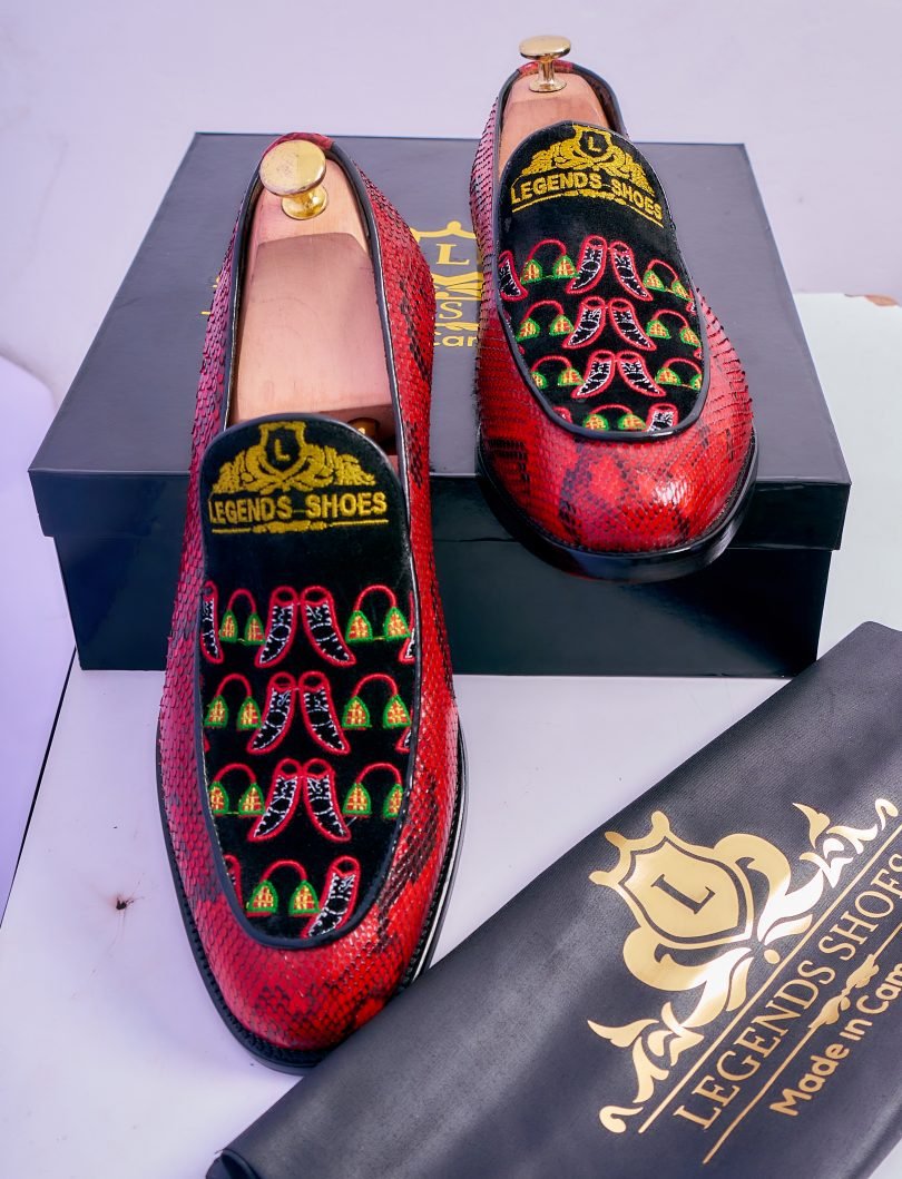 Toghu Ball Python Combo Men's Classic Loafers