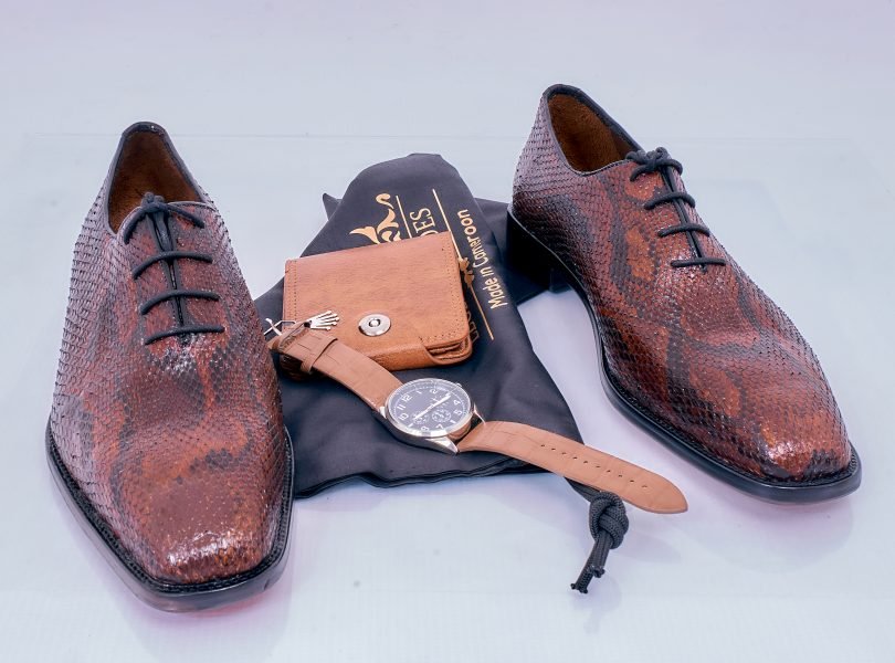 Brown Blunt Sumatran Python Oxford Men's Shoes – Image 4