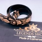 Angolan Python Leather Belt