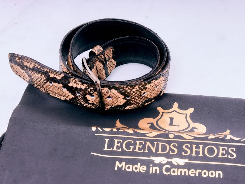 Angolan Python Leather Belt
