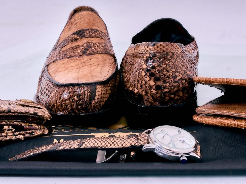 Saltwater Crocodile Dwarf Python Combo Men’s Classic Loafer – Image 2