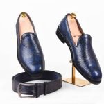 Blue Southern Rock Python Loafer Men’s Shoe