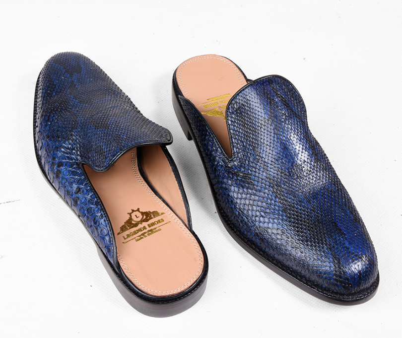 Legends Blue Southern Rock Python Men's Slippers – Image 2