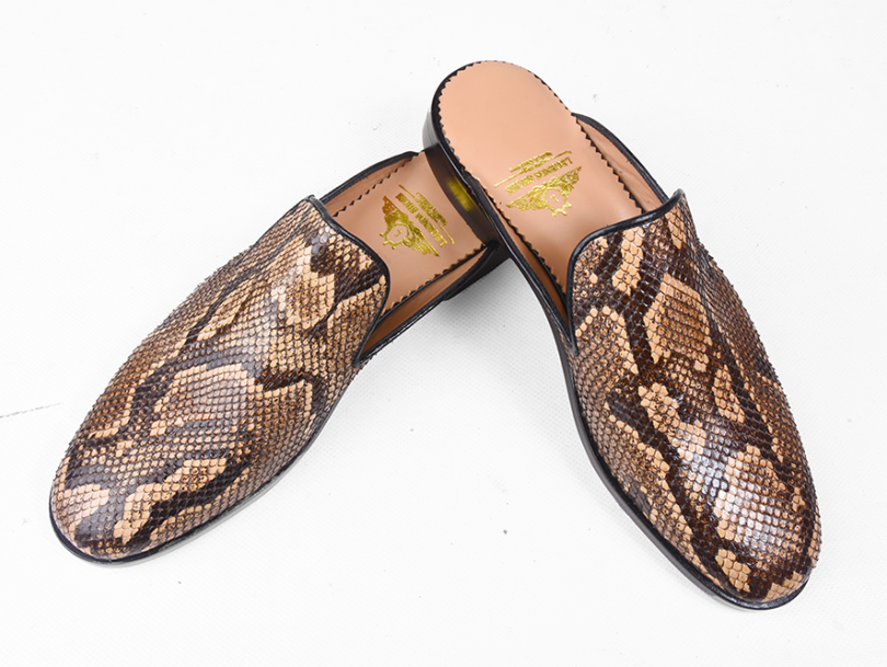 Legends White Spotted Python Men's Slippers