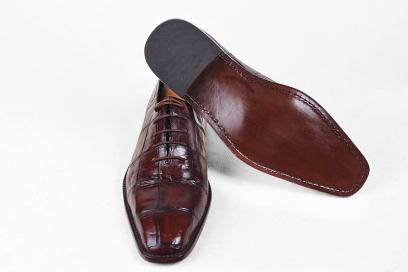 Legends Brown Salt water Crocodile Oxford – Image 2
