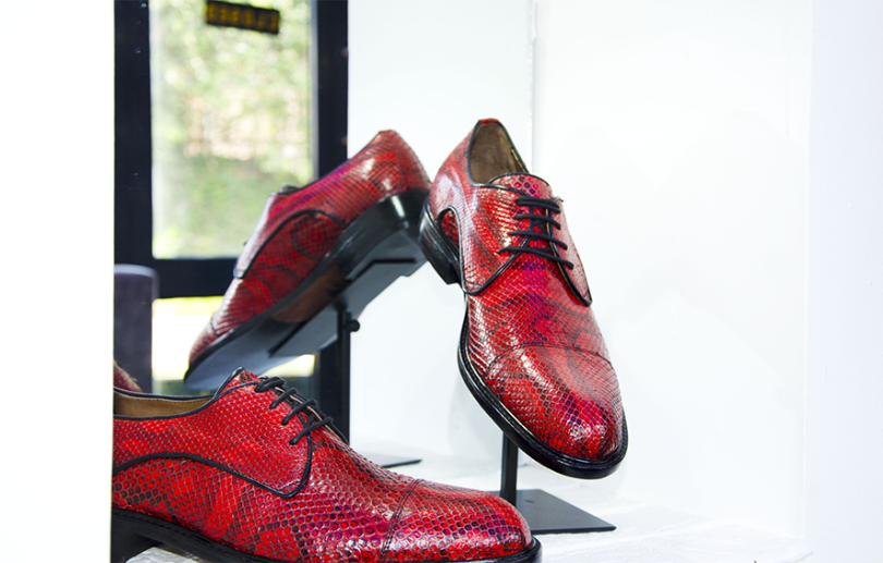 Red southern Rock Python classic oxford Men's  shoes – Image 3