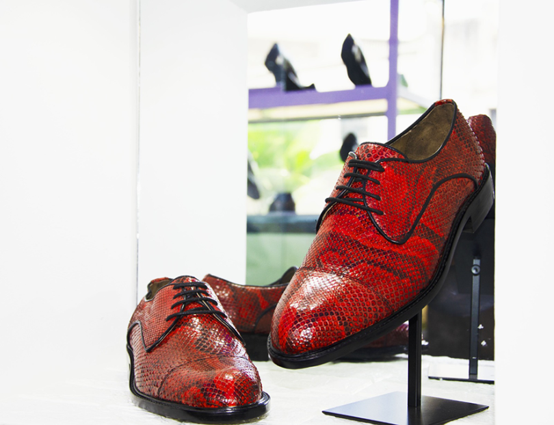 Red southern Rock Python classic oxford Men's  shoes