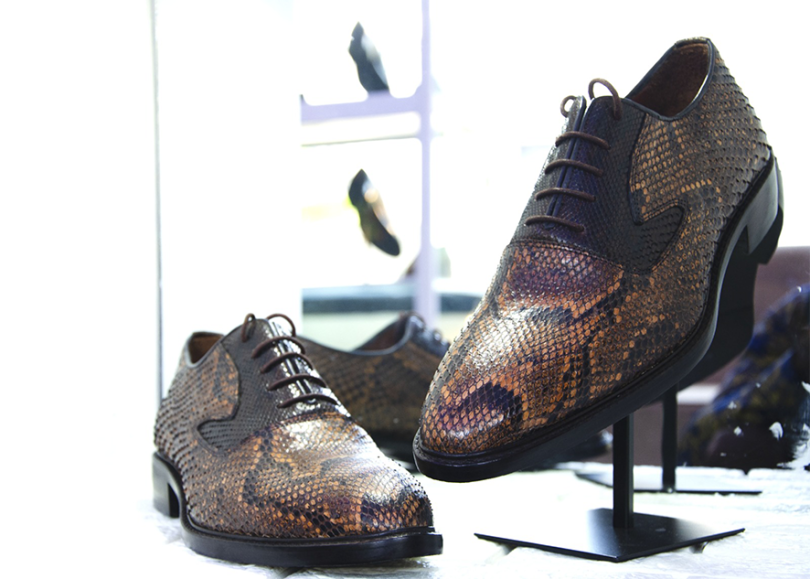Brown Sumatran python Oxford classic Men's shoes – Image 4