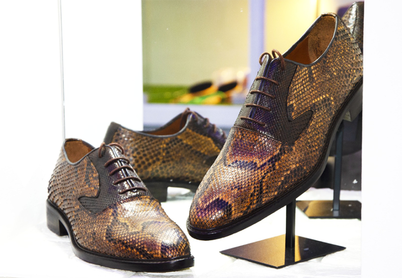 Brown Sumatran python Oxford classic Men's shoes – Image 2