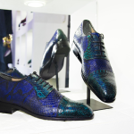 Green/Blue Ball Python classic Oxford men's shoes