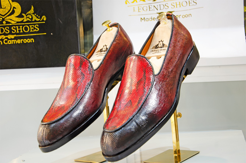 Legend red iguana lizard Ball Python combo classic loafers