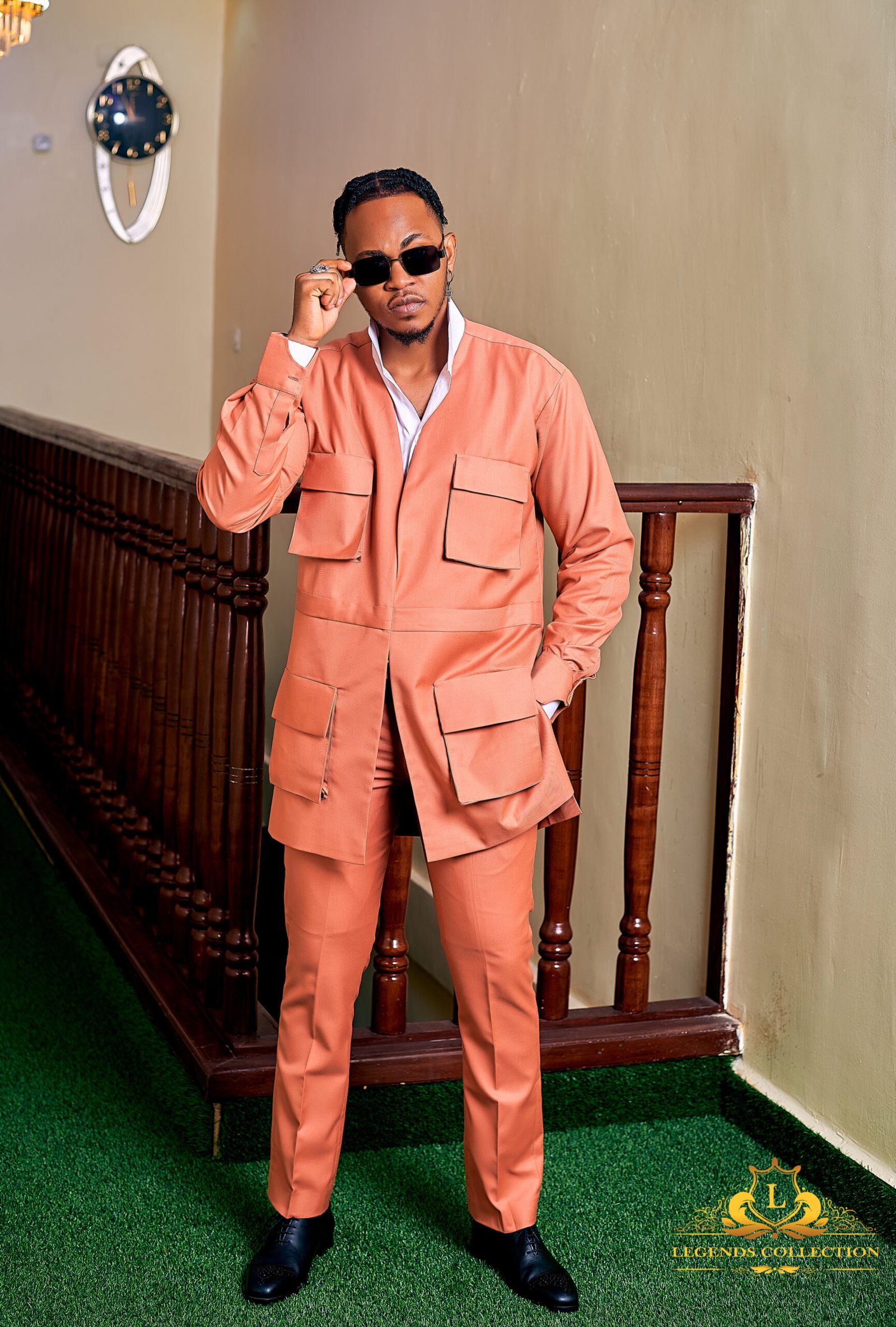 Men's pink jacket set – Image 7