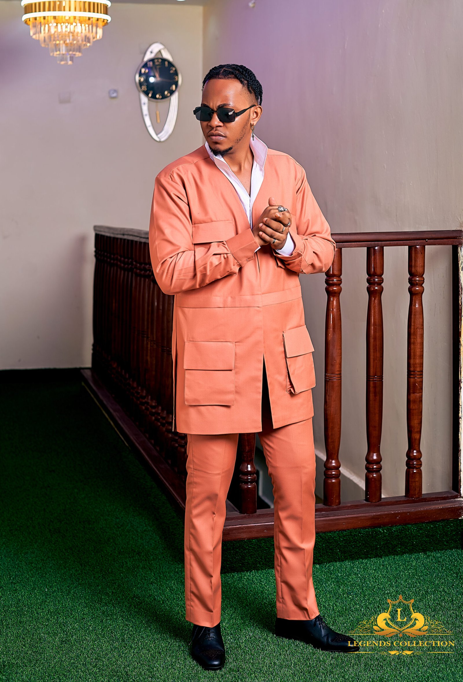 Men's pink jacket set – Image 5