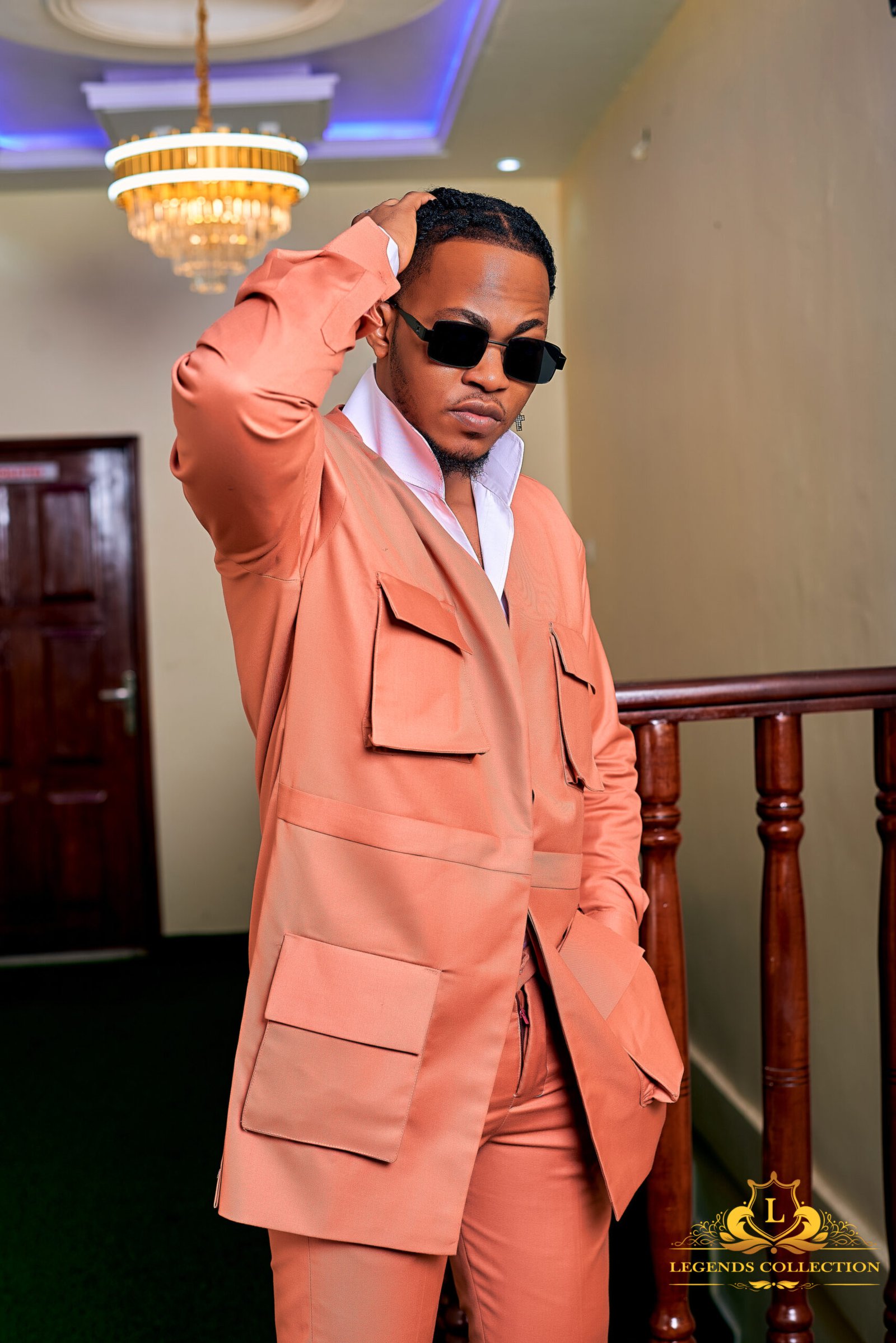 Men's pink jacket set – Image 3