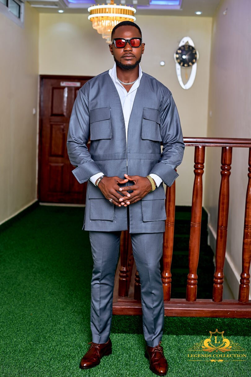 Men's jacket set in gray color – Image 7