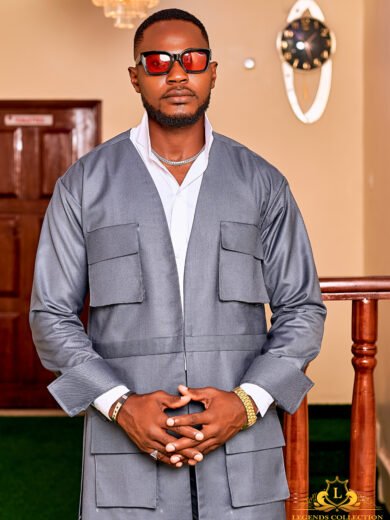 Men's jacket set in gray color