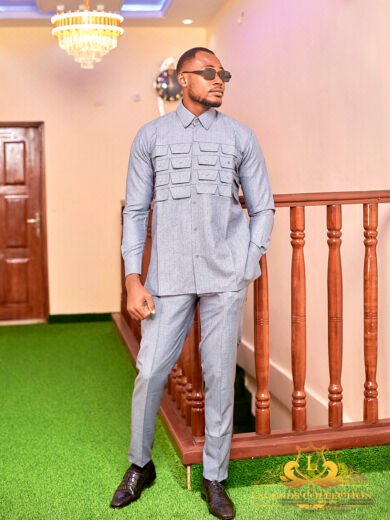 Men's Senator Set without Pocket, Gray Color