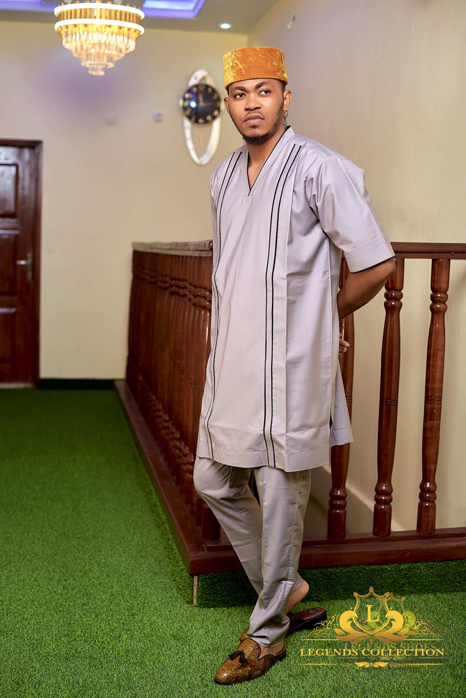 Men's saillon set, light gray color – Image 8