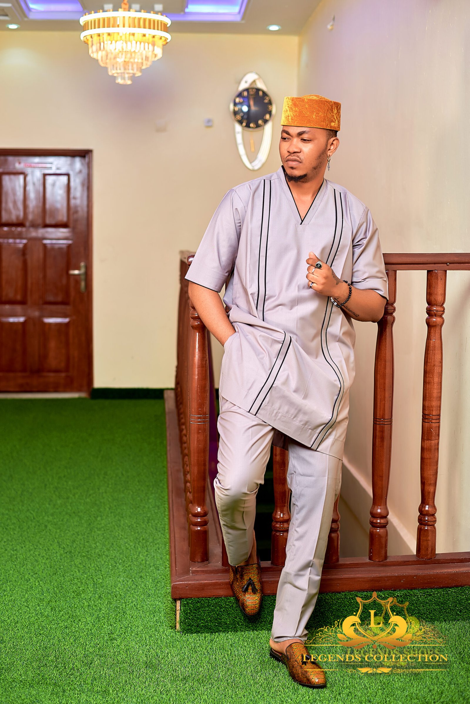 Men's saillon set, light gray color – Image 6