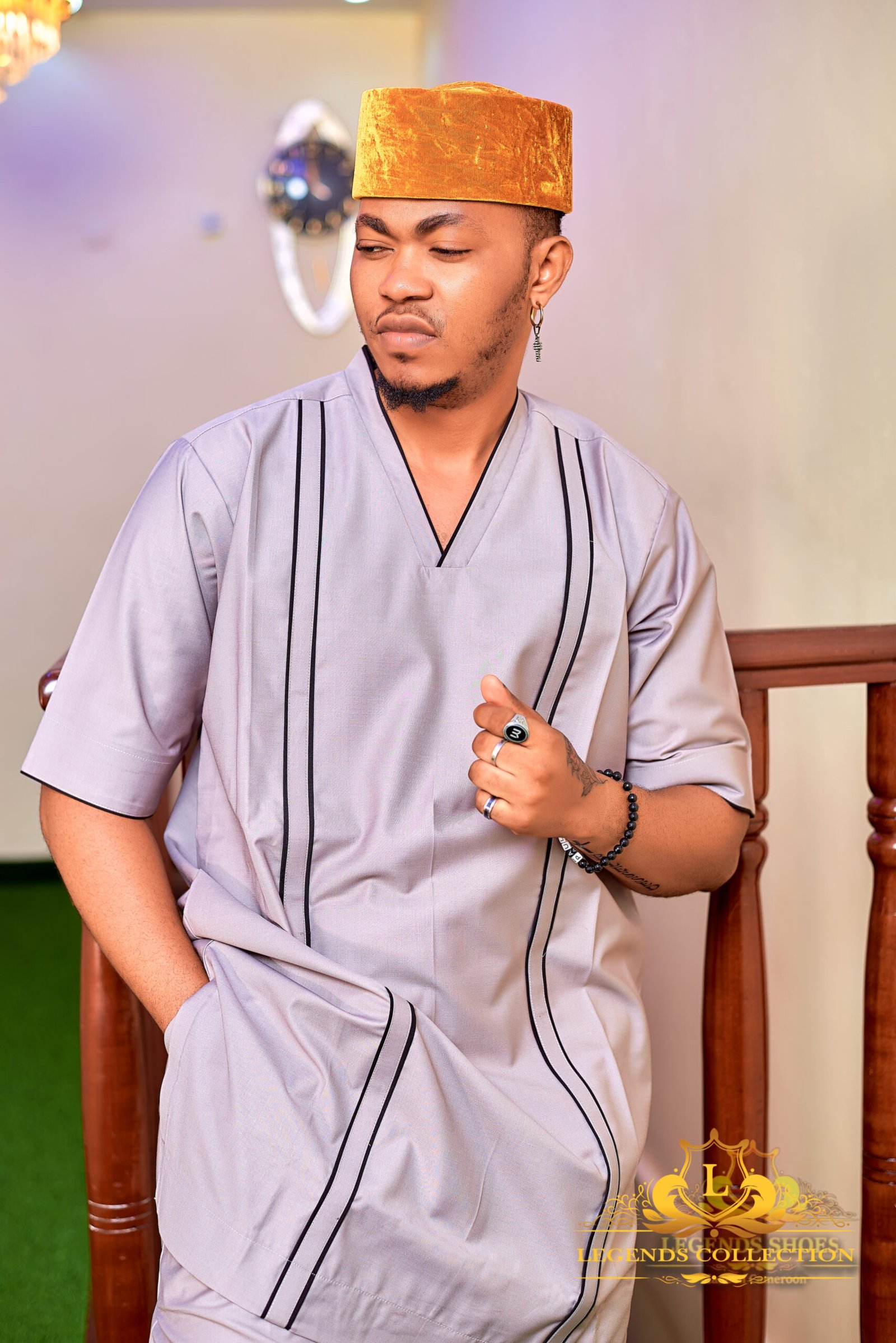 Men's saillon set, light gray color – Image 5