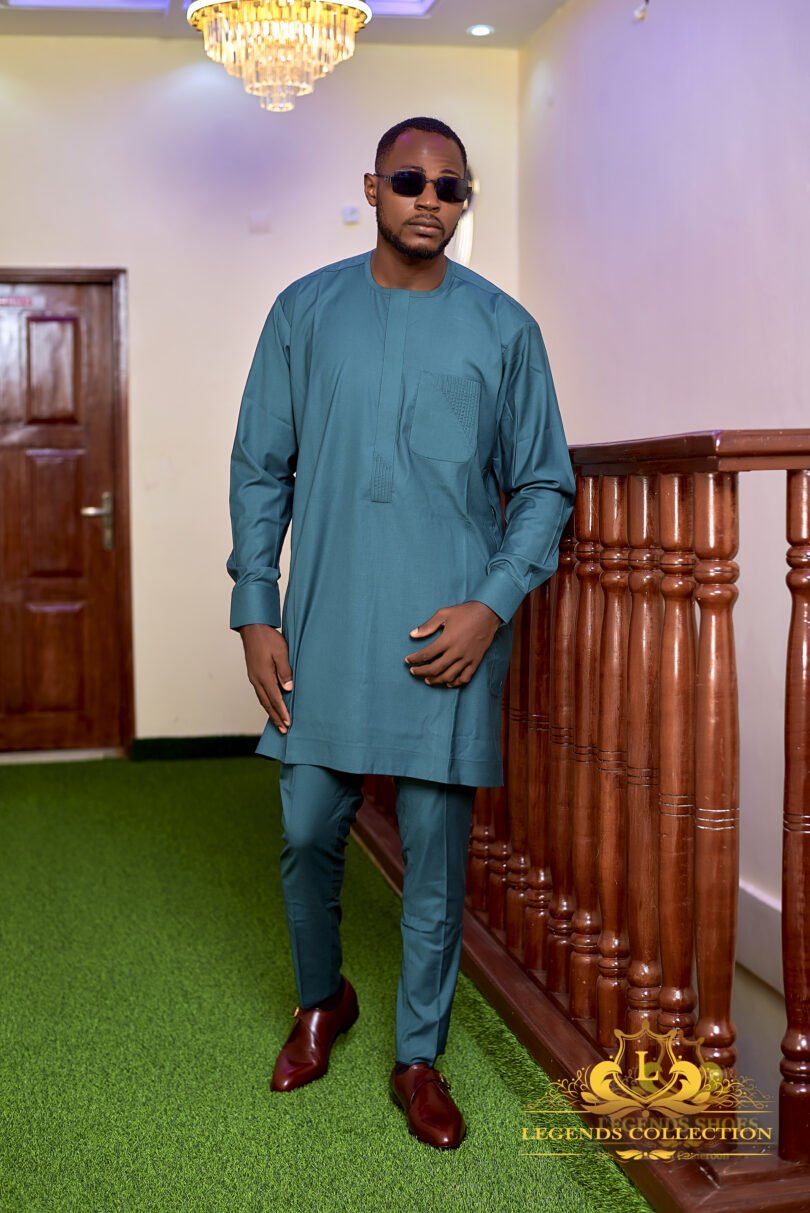 Men's peacock blue saillon set – Image 5