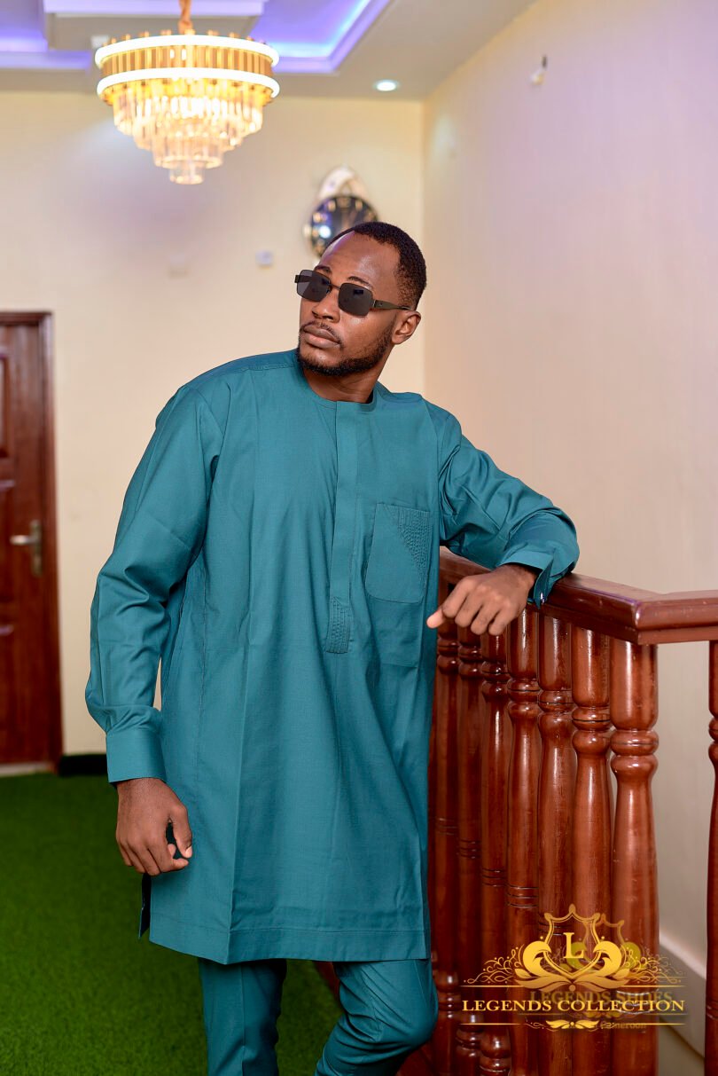 Men's peacock blue saillon set – Image 2