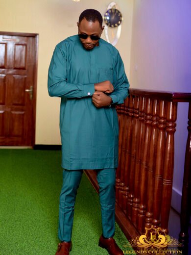 Men's peacock blue saillon set