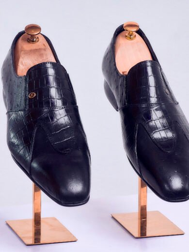 🔥 Classic Black Elegance – Artificial Leather Shoes 👞✨