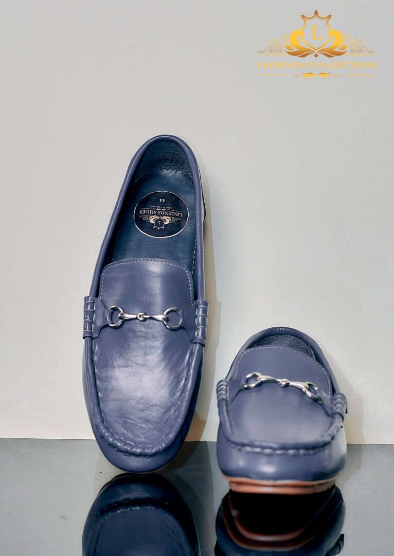 🔥 Premium Grey Moccasin with Stylish Bracelet – 100% Artificial Leather