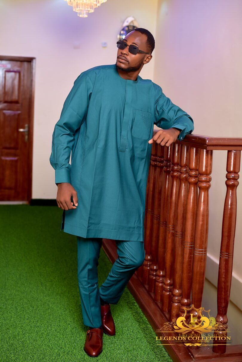 Elite Gentleman – Teal Saillon Set
