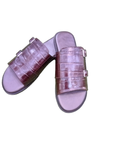 ✨ Classic Dark Brown Crocodile Leather Sandals – Tailored Luxury ✨